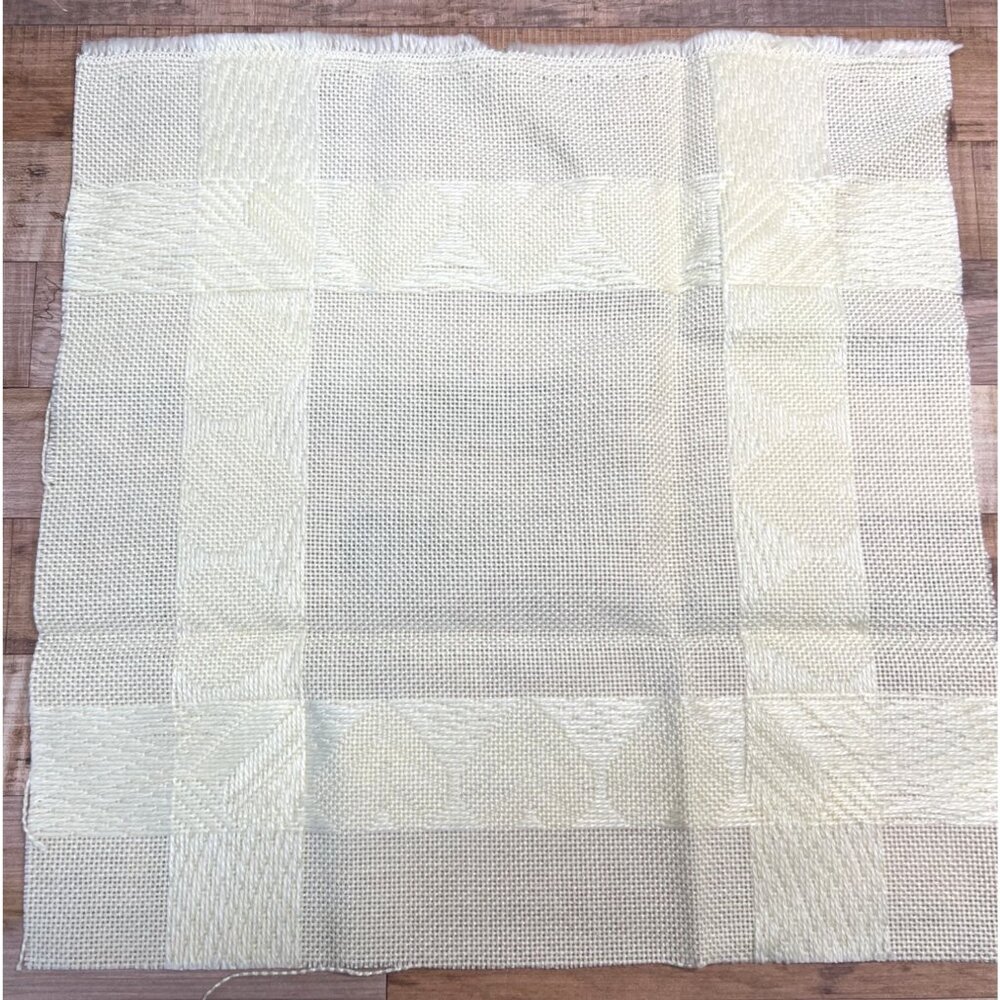 Valentina 14Ct Cross-Stitch Pillow Cover Beige Cotton 16" x 16"